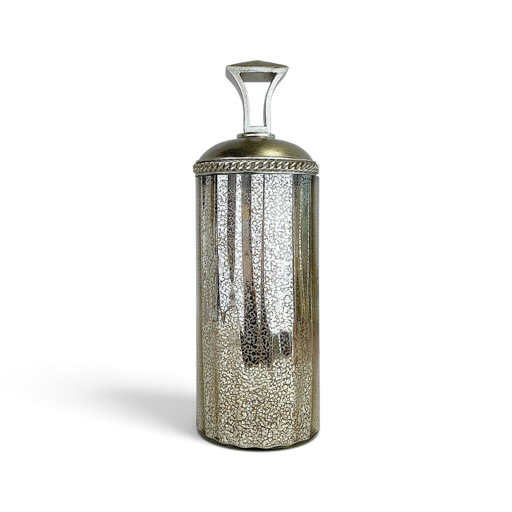 Orig. Price $98 - Mercury Glass Canister w/ Finial Lid