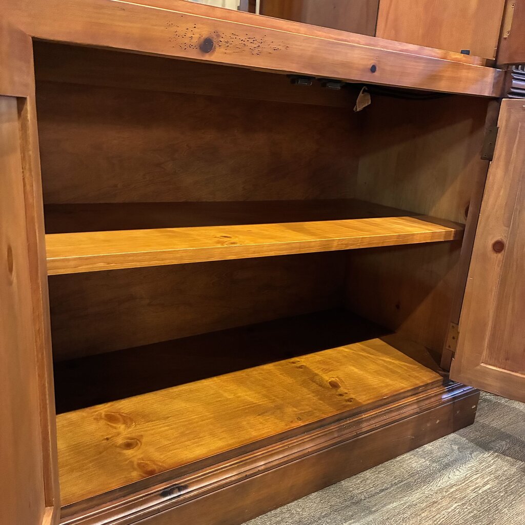 Arched China Cabinet w/ Working Adjustable Light