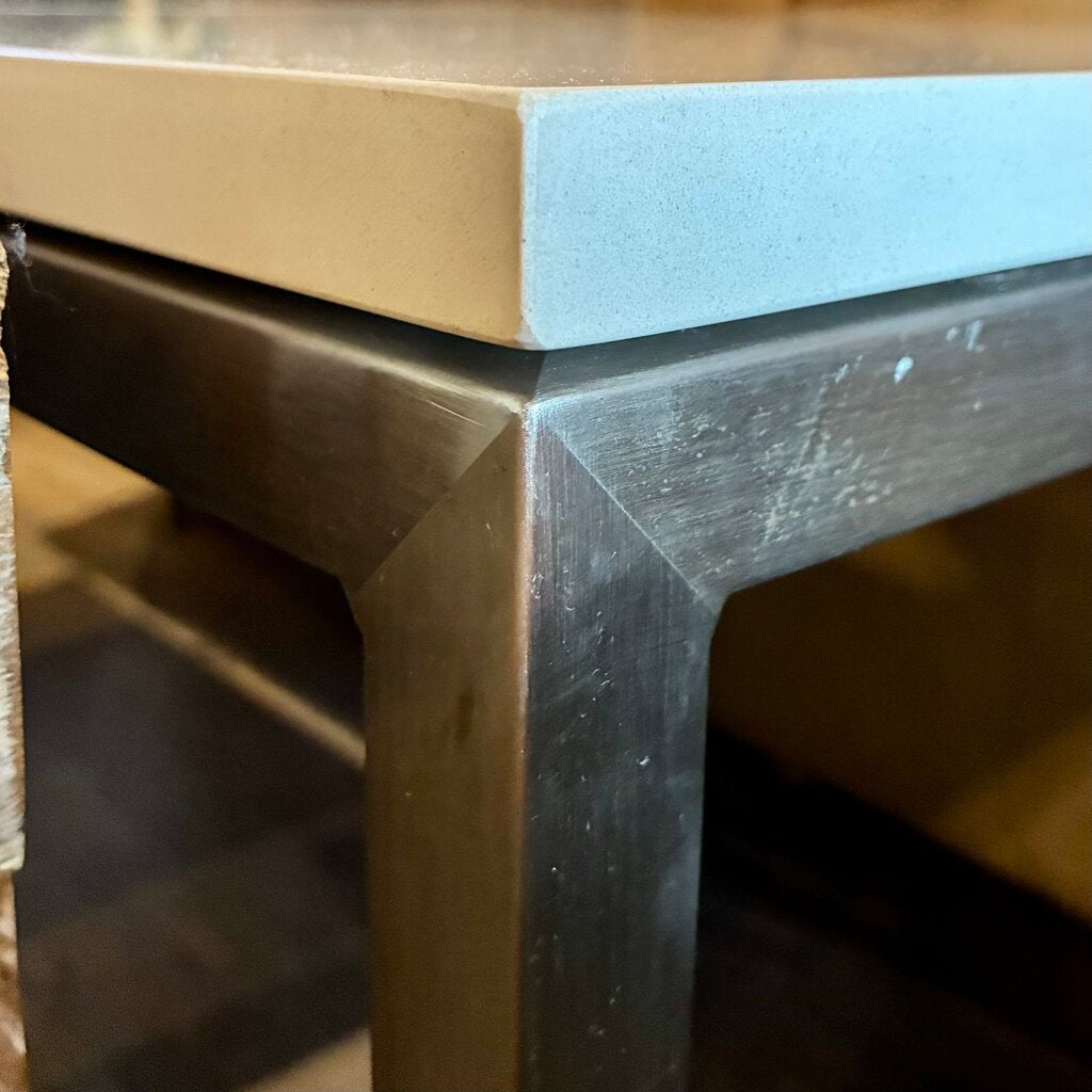 Orig. Price $709 - Outdoor Quartz Top Parsons Table
