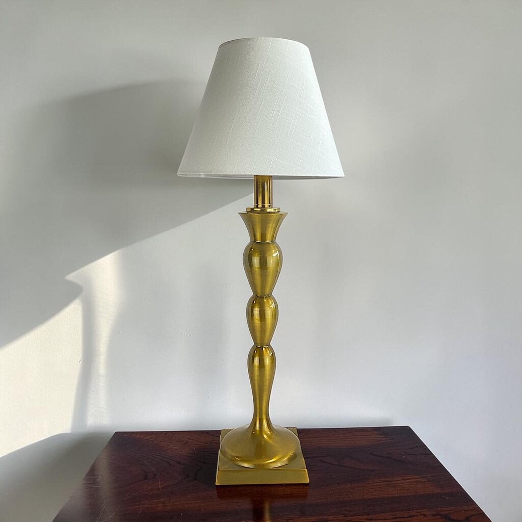 Polished Brass Table Lamp w/ Empire Shade - Acosta's Home