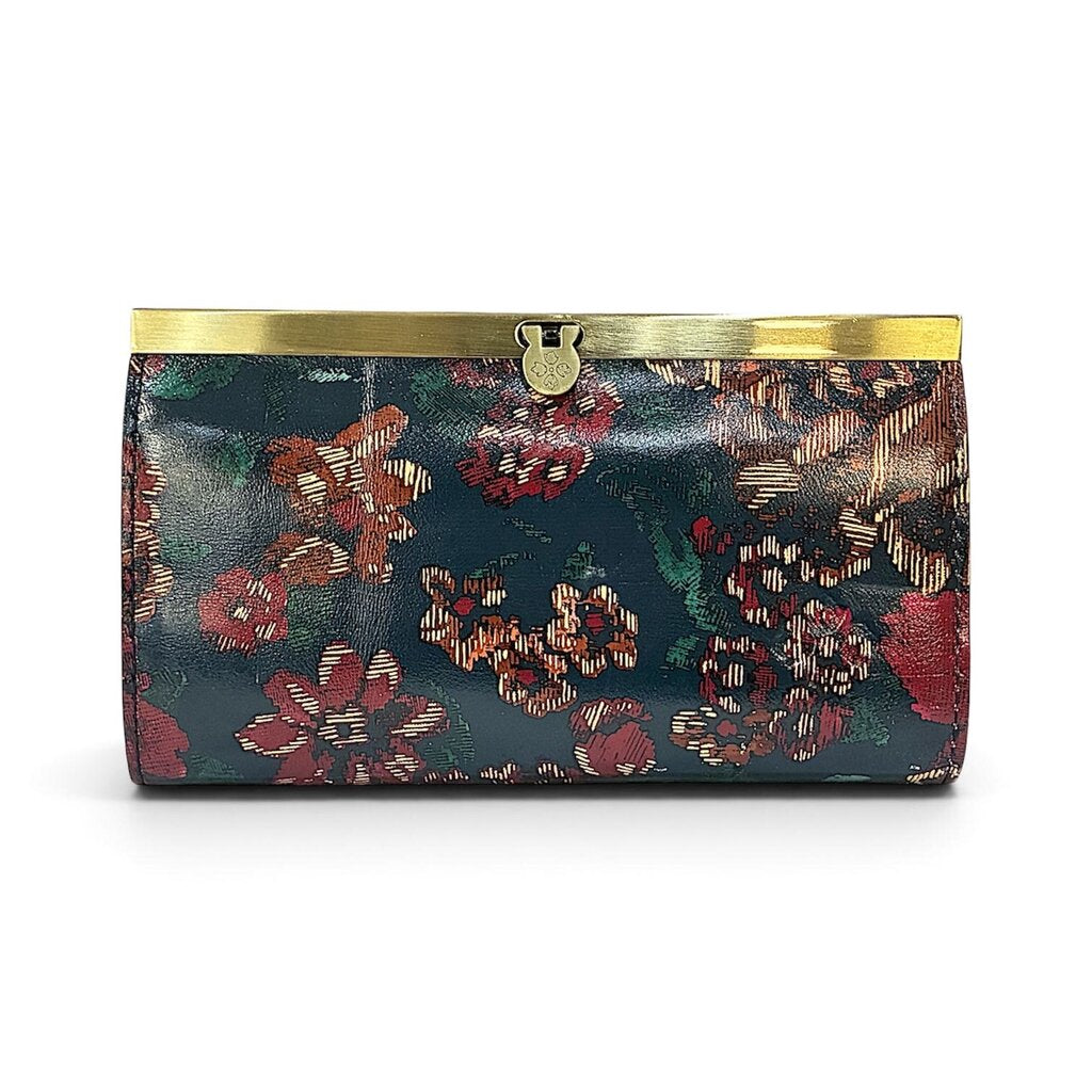 Orig. Price $119 - Printed Leather Clutch Wallet - Fall Tapestry