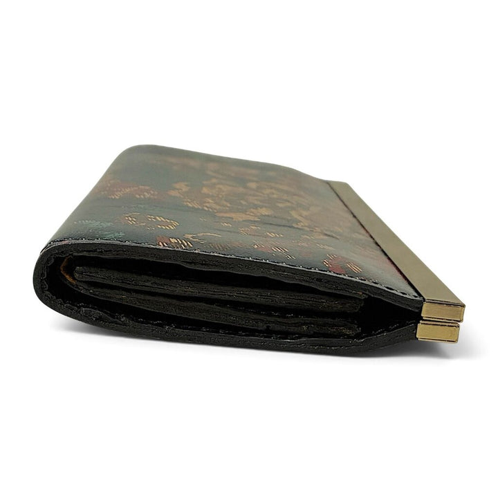 Orig. Price $119 - Printed Leather Clutch Wallet - Fall Tapestry