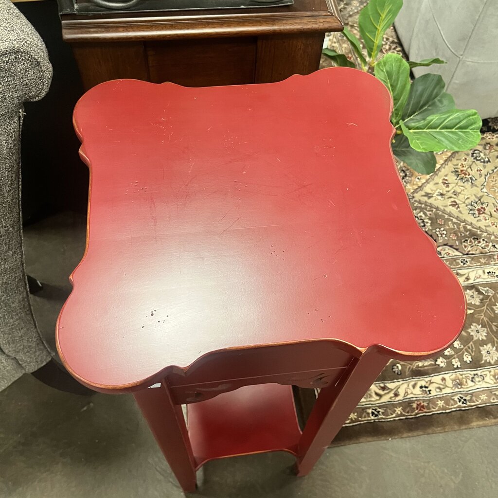 Red Plant Stand