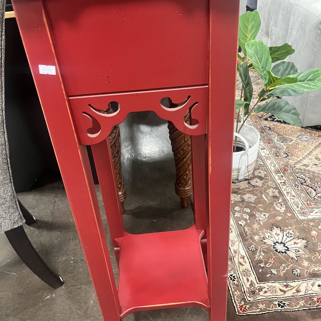 Red Plant Stand