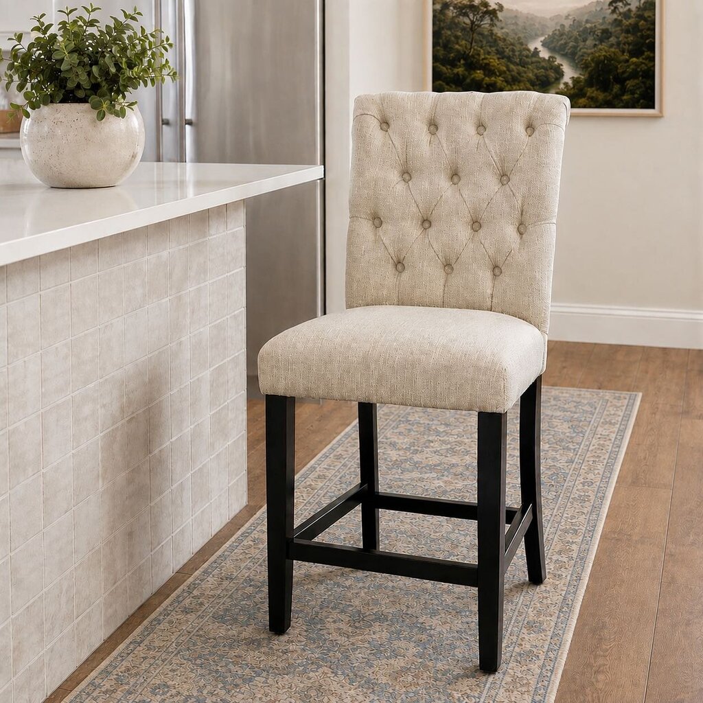 Orig. Price $150 - Upholstered Tufted Stool