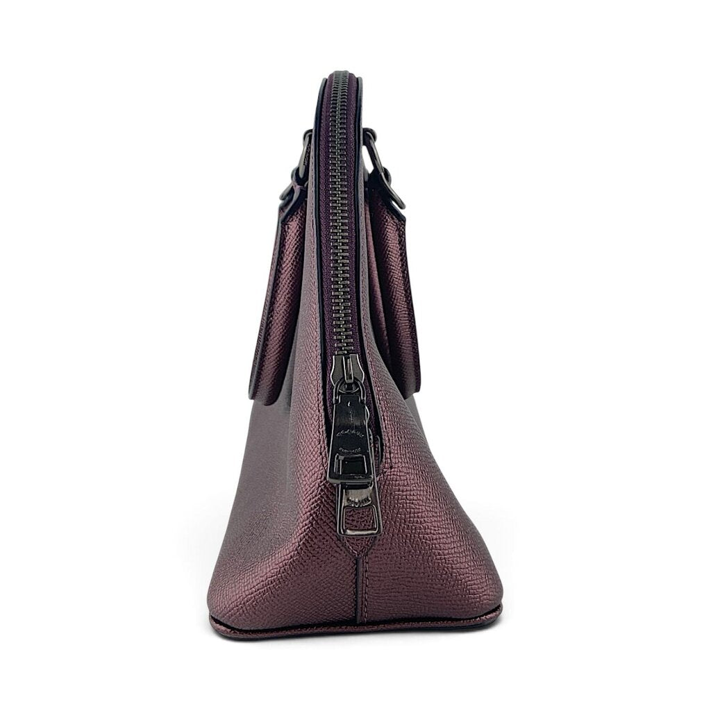 Katy Satchel Metallic Leather Handbag