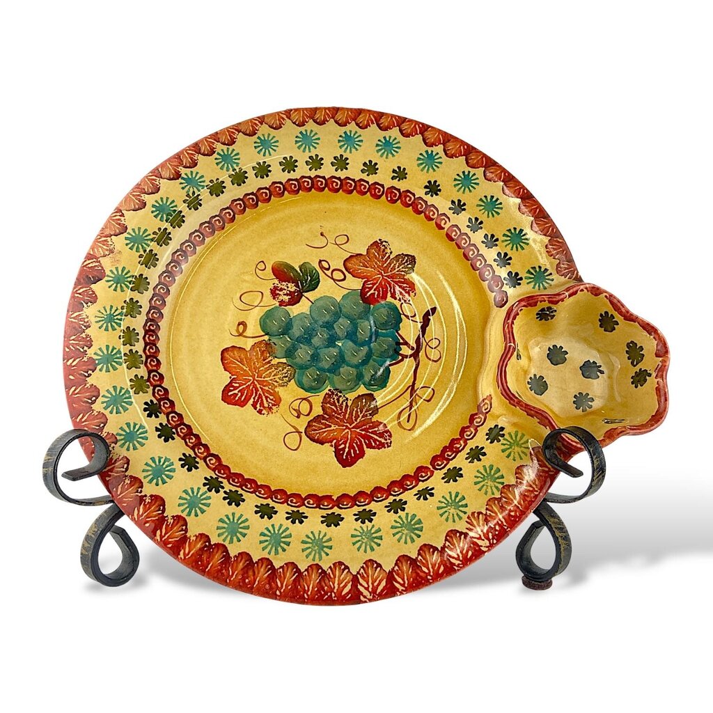 Italian Pottery - Chip & Dip Server