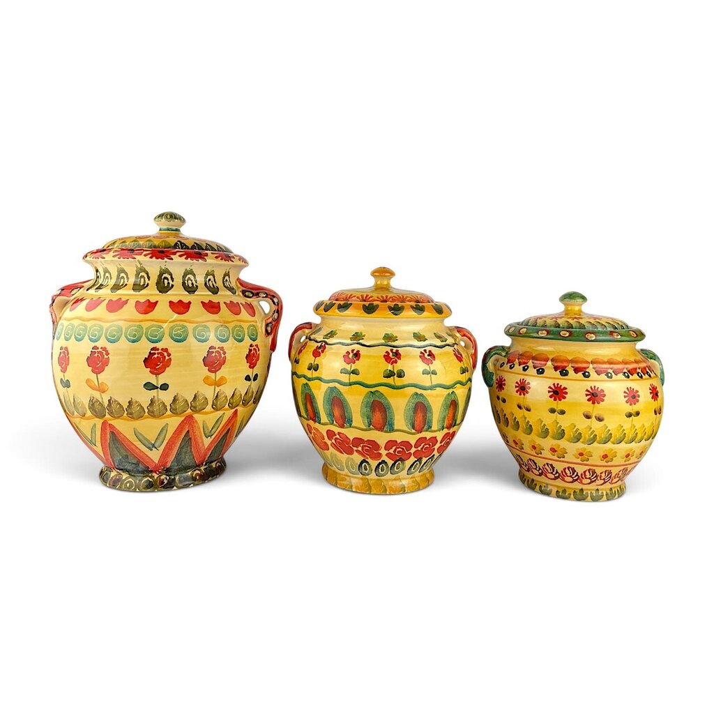 Italian Pottery - Trio Canister Set