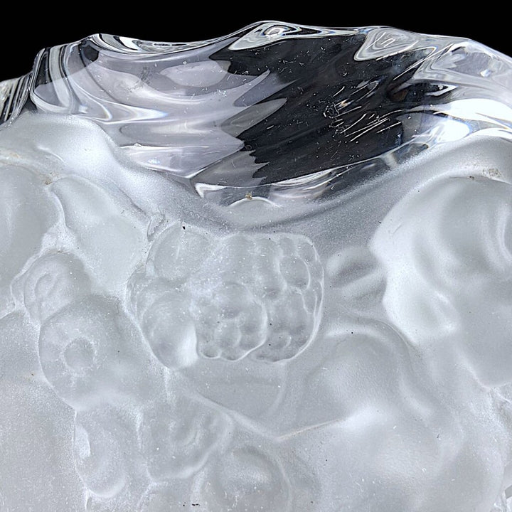 Antique Frosted Cherubim Art Glass Vase
