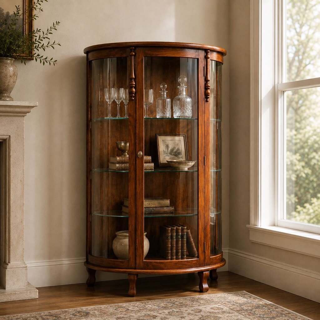 Curved China Cabinet