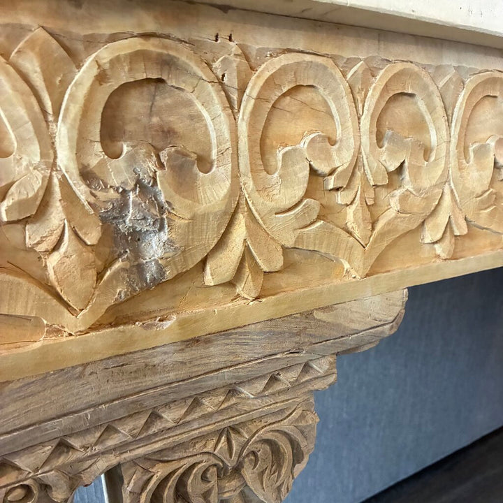 Orig. Price $1,499 - Hand Carved Wood Console Table