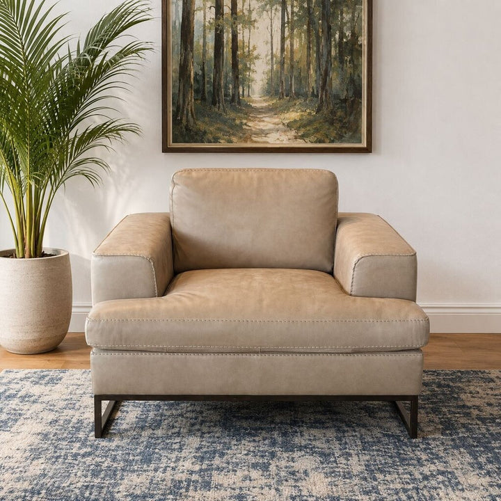 Orig. Price $6,000 - Modern Italian Leather Armchair