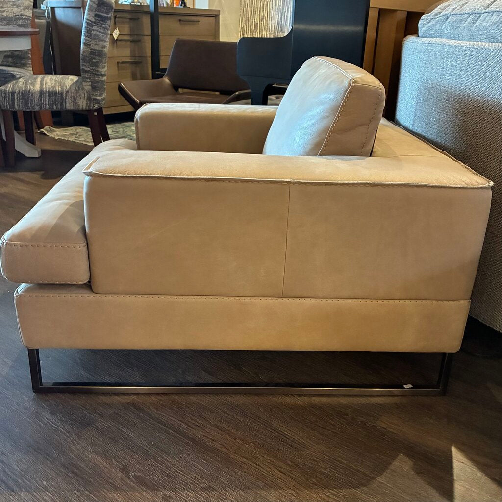 Orig. Price $6,000 - Modern Italian Leather Armchair