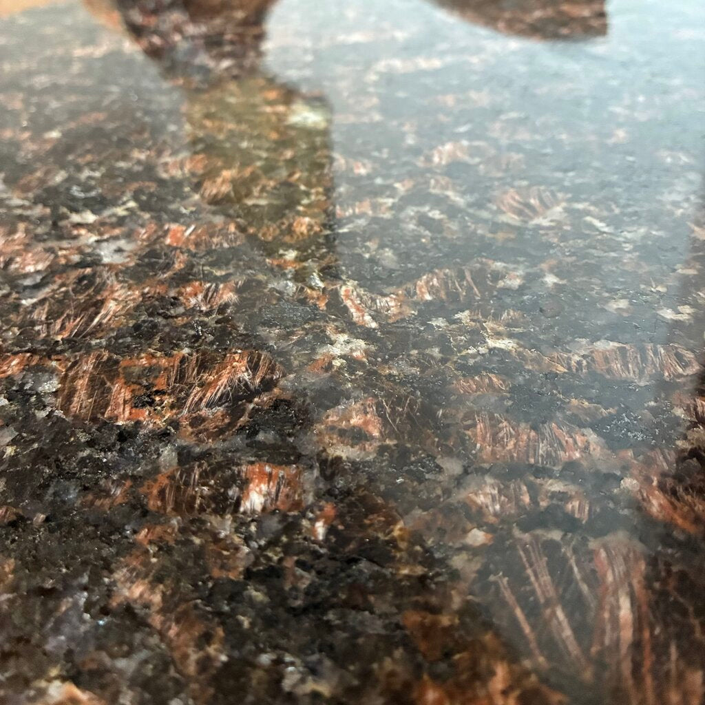 Round Gargoyle Accent Table w/ Marble Top