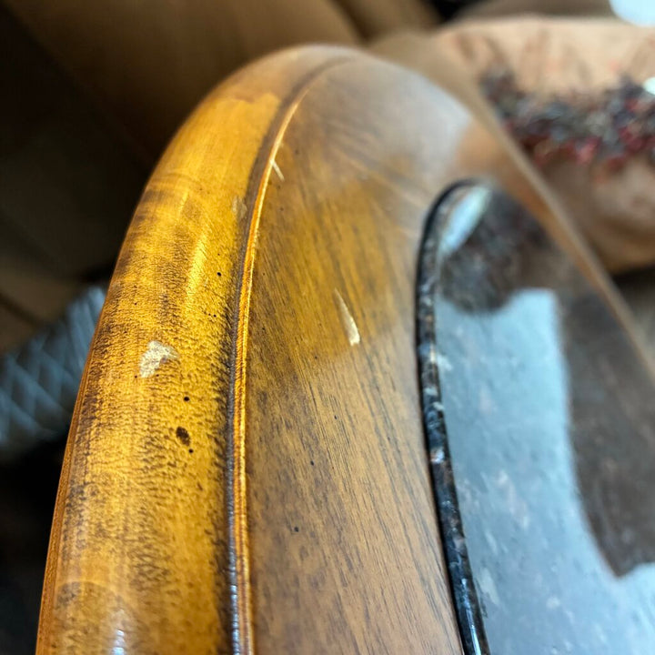 Round Gargoyle Accent Table w/ Marble Top