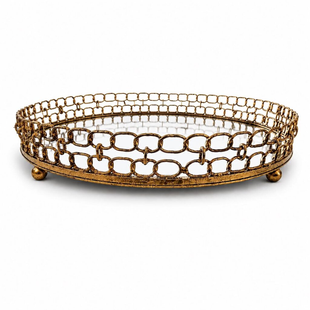 Mirror Metal Link Tray