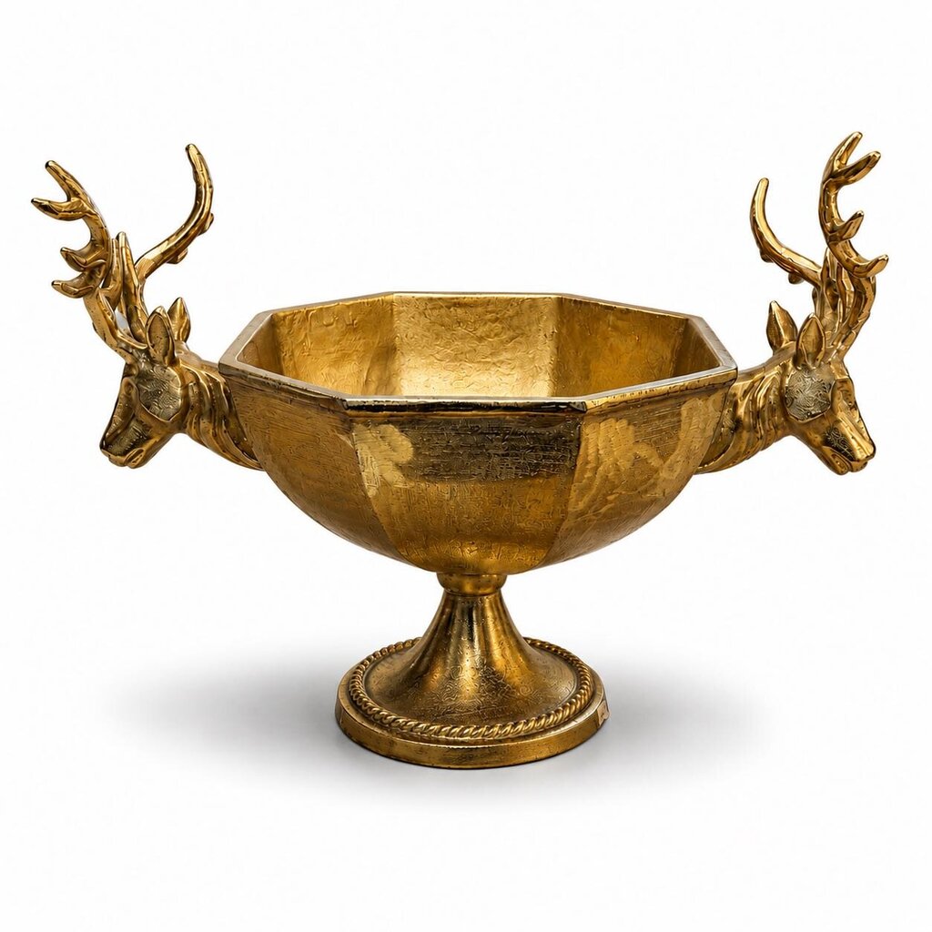 Pedestal Deer Bowl