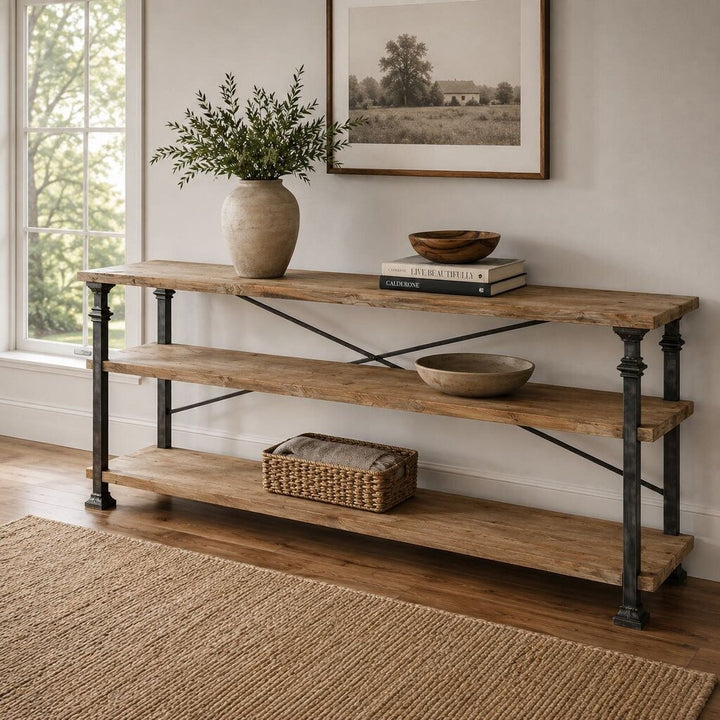 Orig. Price $1045 - Salvage Baker's Rack Console Table