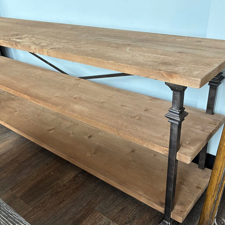 Orig. Price $1045 - Salvage Baker's Rack Console Table