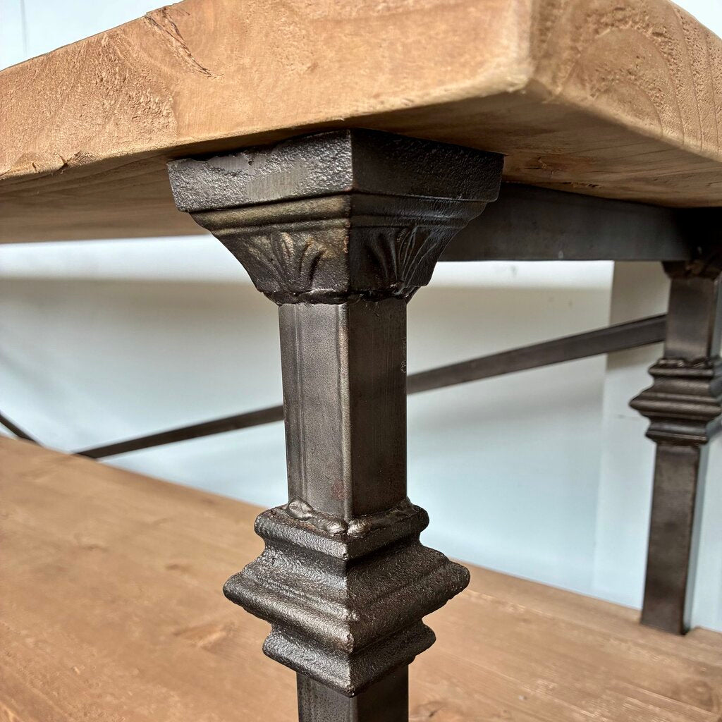 Orig. Price $1045 - Salvage Baker's Rack Console Table