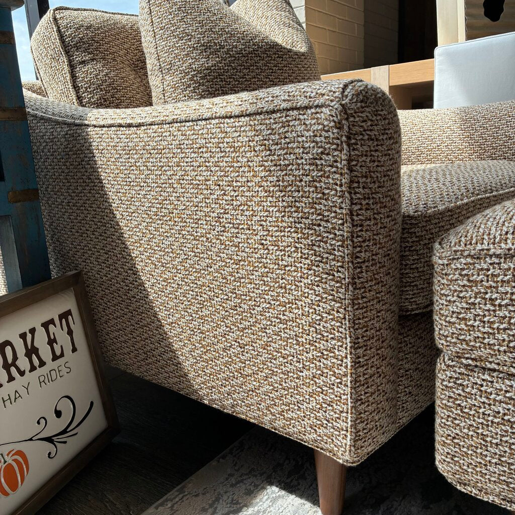 Orig. Price $2,199 - Tweed Alchemy Chair w/ Ottoman
