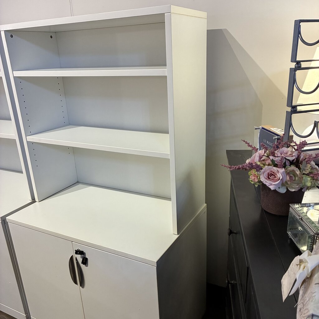Orig. Price $520 - Office Storage Cabinet w/ Hutch & Antimicrobial Lock