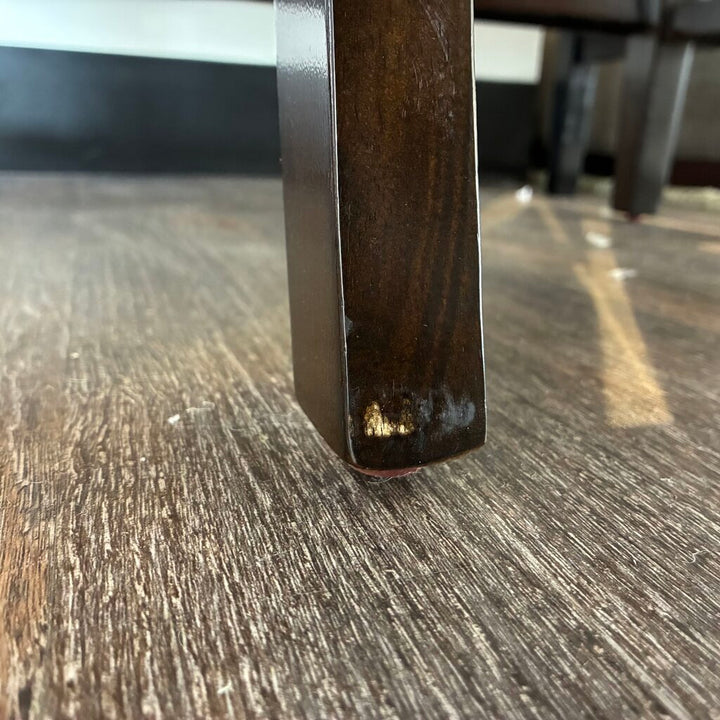 Rectangular Counter Height Table w/ Vegan Leather Bench