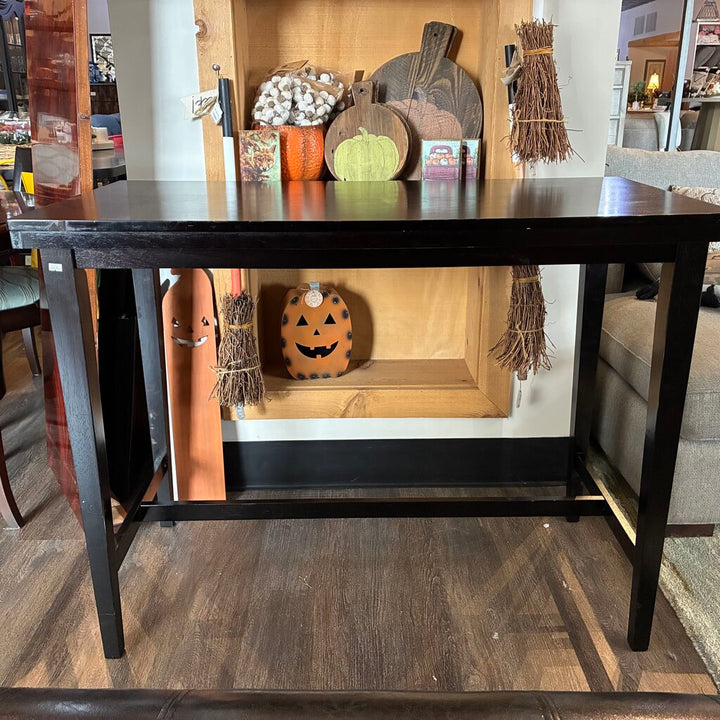 Rectangular Counter Height Table w/ Vegan Leather Bench