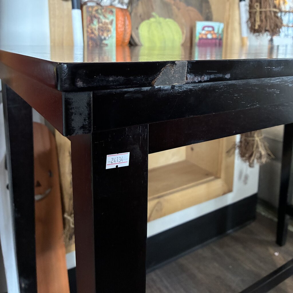 Rectangular Counter Height Table w/ Vegan Leather Bench
