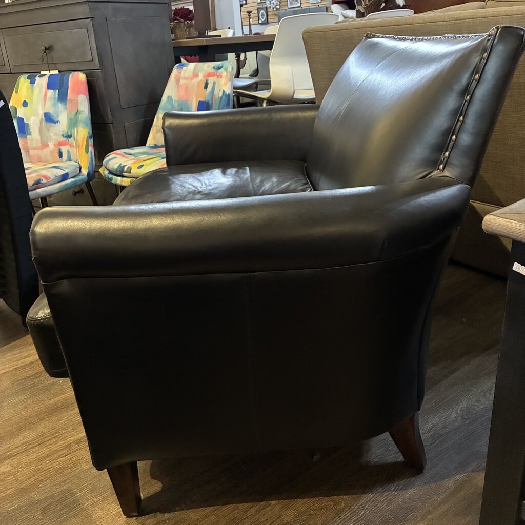 Orig. Price $4,100 - Genuine Leather Loveseat w/ Nailhead Trim