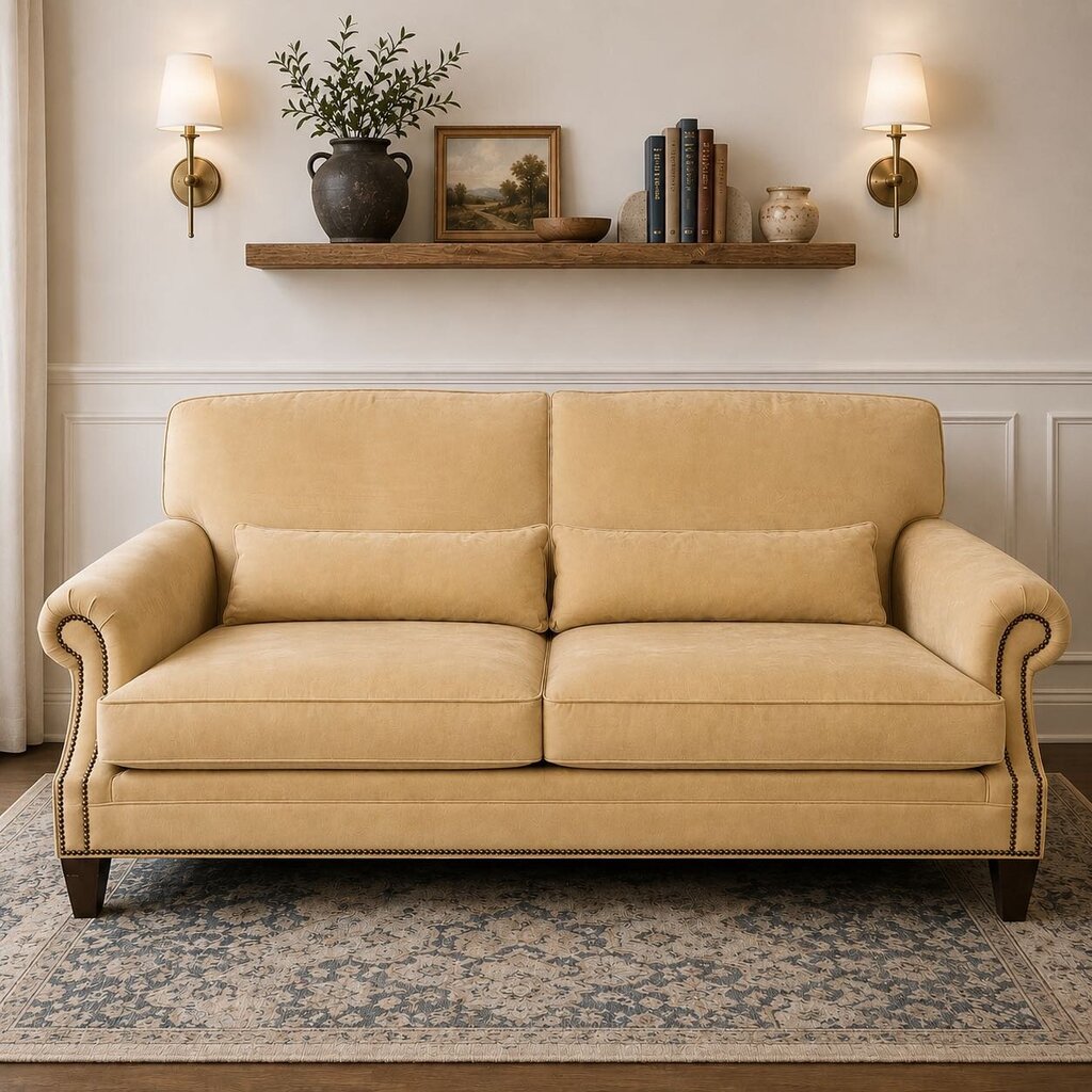 Orig. Price $3,299 - Spencer Collection Sofa w/ 2 Lumbar Pillows
