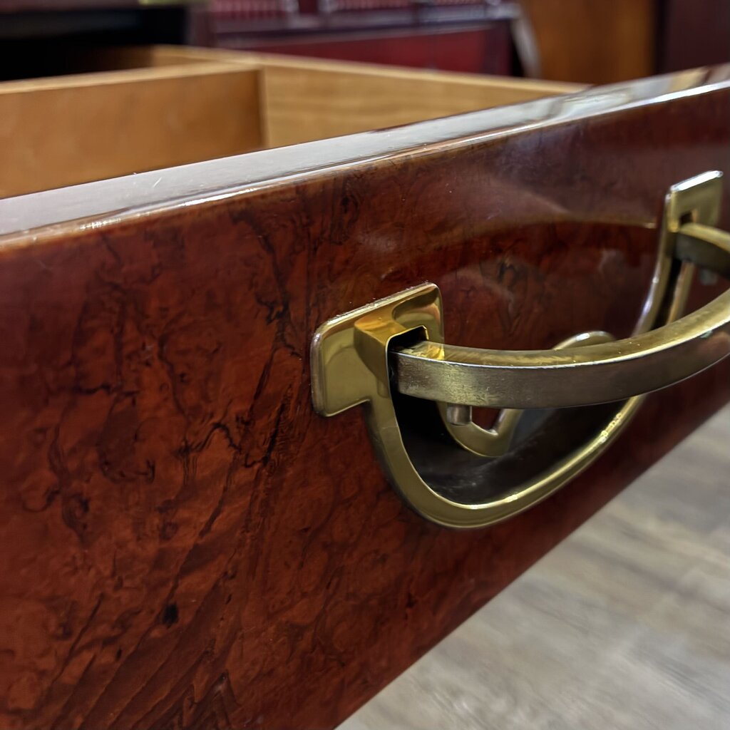 Georgian Collection Executive Desk w/ Leather Inlaid Top