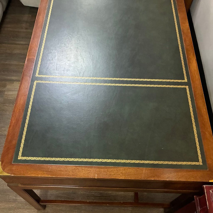 Georgian Collection Executive Desk w/ Leather Inlaid Top