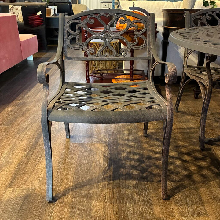 Sanibel Cast Aluminum Patio Table w/ 6 Chairs