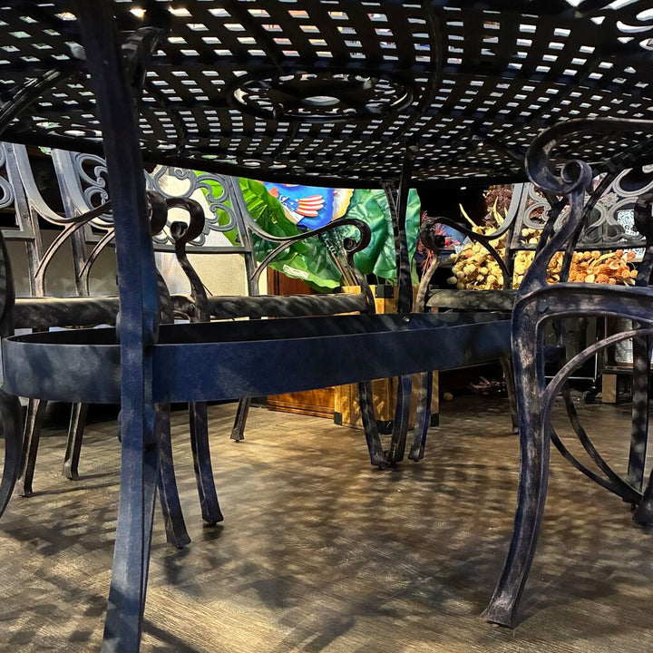 Sanibel Cast Aluminum Patio Table w/ 6 Chairs