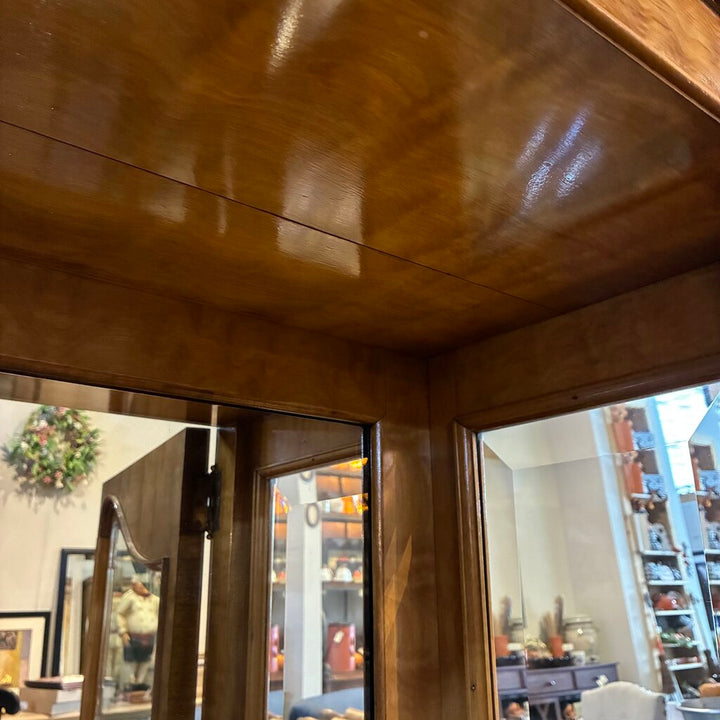 Neoclassical-style Carved Wood Curio Cabinet