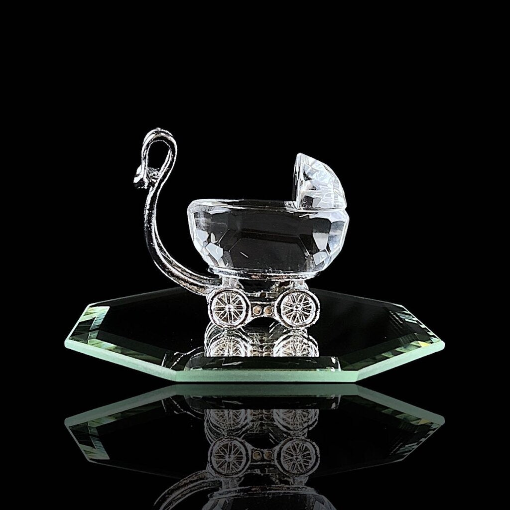 Crystal & Rhodium Baby Carriage - Box