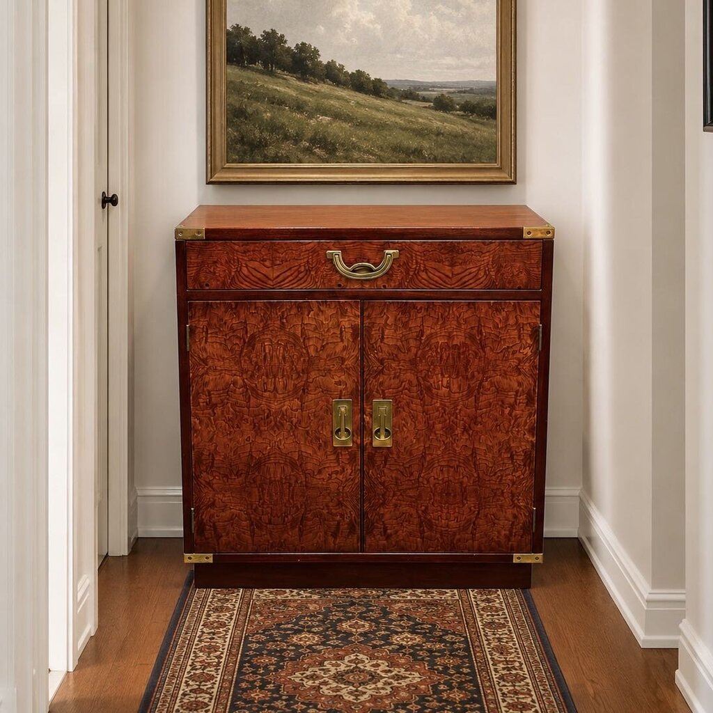 Vintage Campaign-style 2 Door Chest