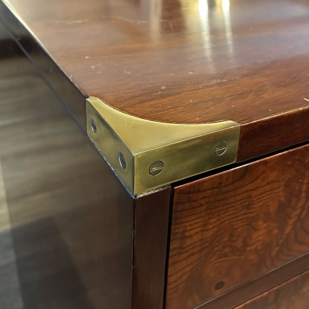 Vintage Campaign-style 2 Door Chest