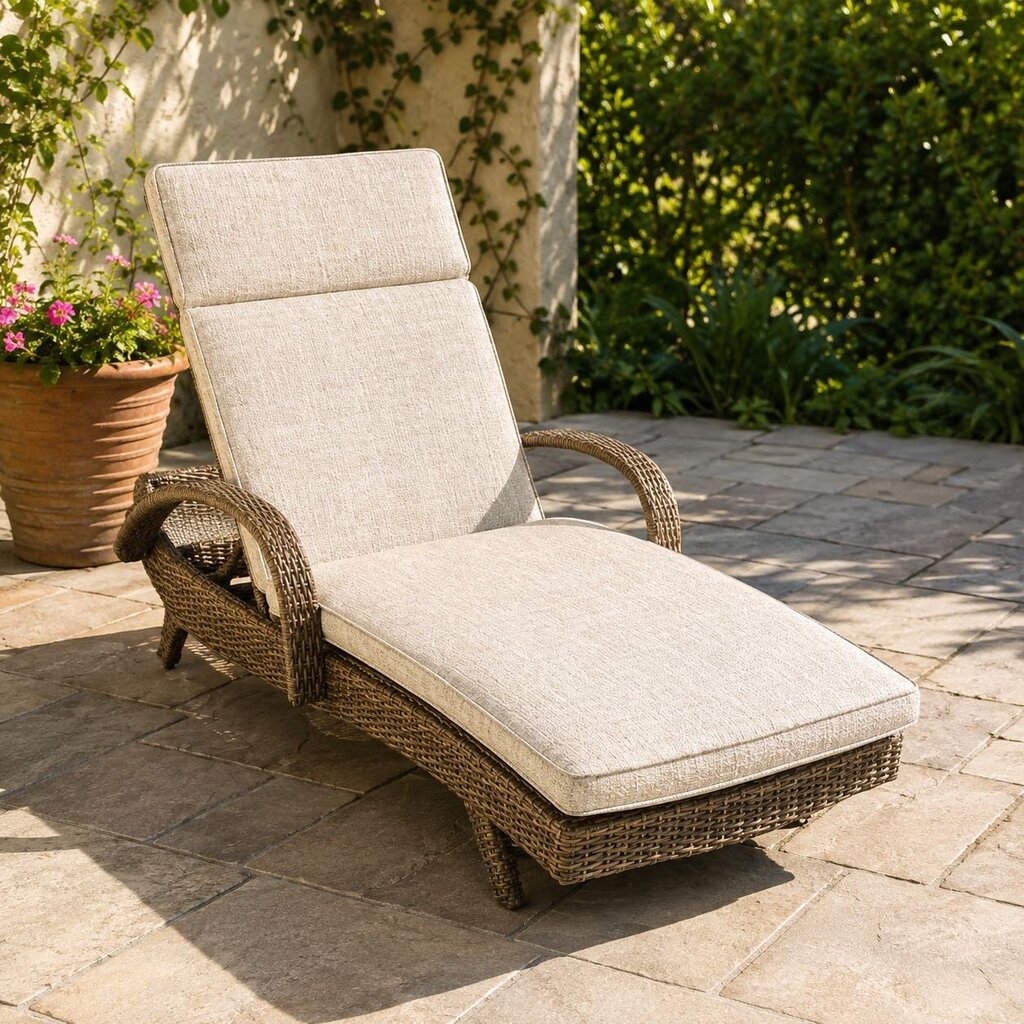 Wicker-style Outdoor Patio Chaise