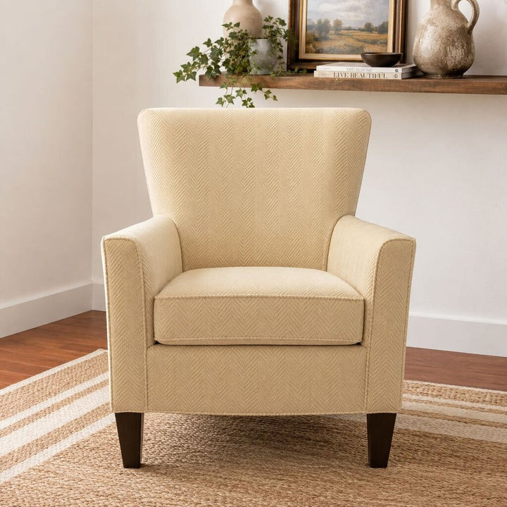 Herringbone Upholstered Accent Chair