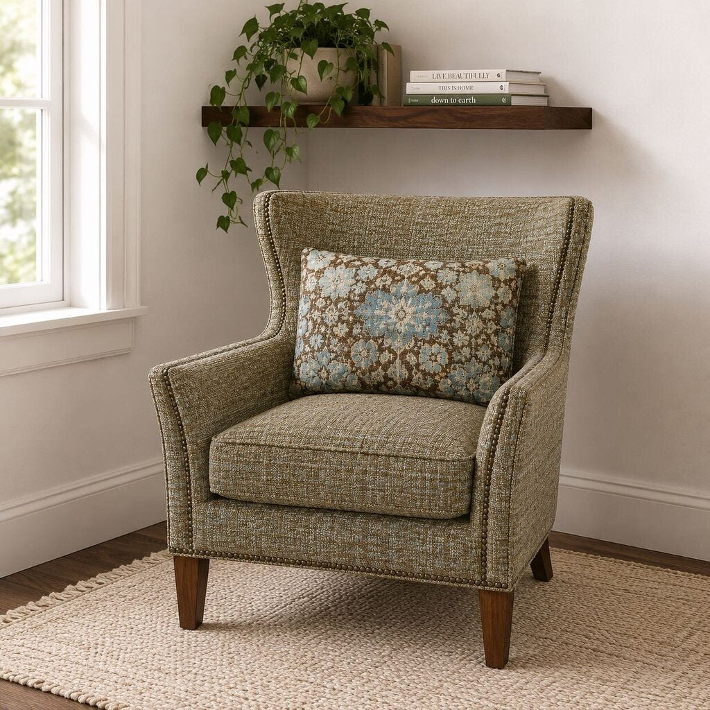Orig. Price $2,639 - Edinburgh Wingback Chair w/ Cushion