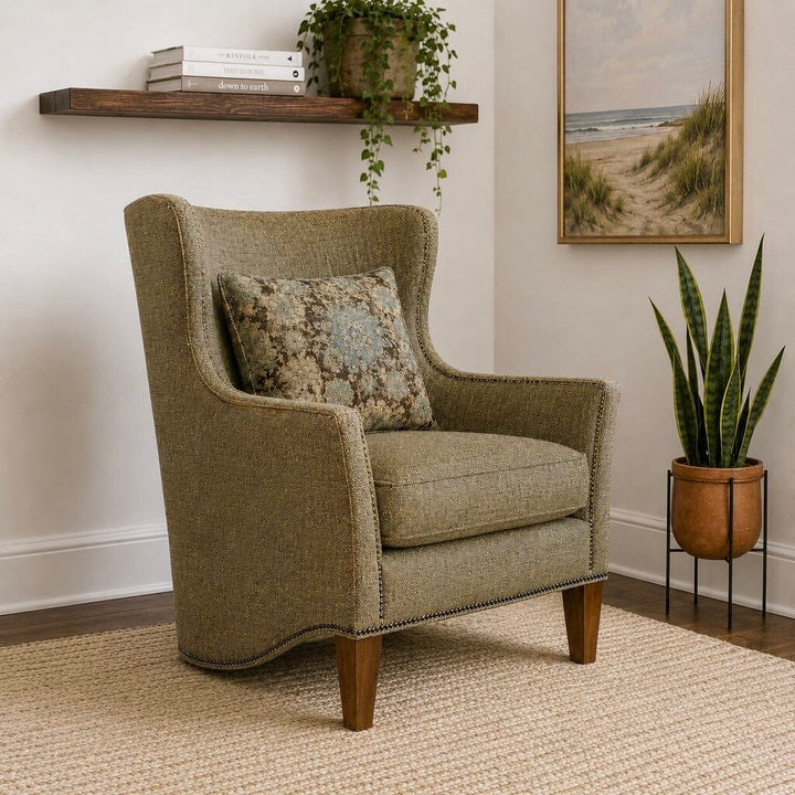 Orig. Price $2,639 - Edinburgh Wingback Chair w/ Cushion
