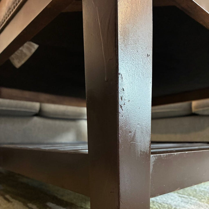 Tufted Leather Ottoman