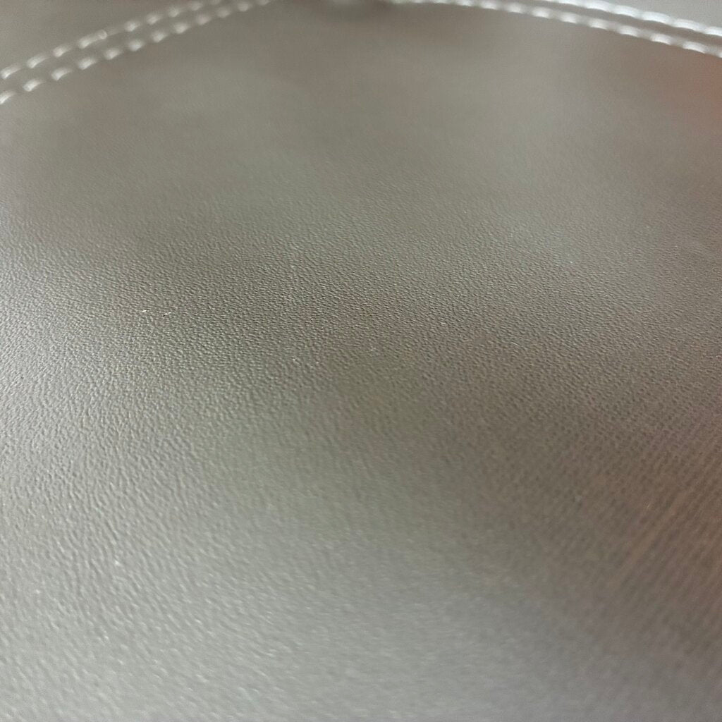 Tufted Vegan Leather Ottoman