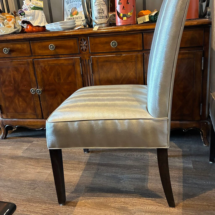 Metallic Upholstered Parsons Chair