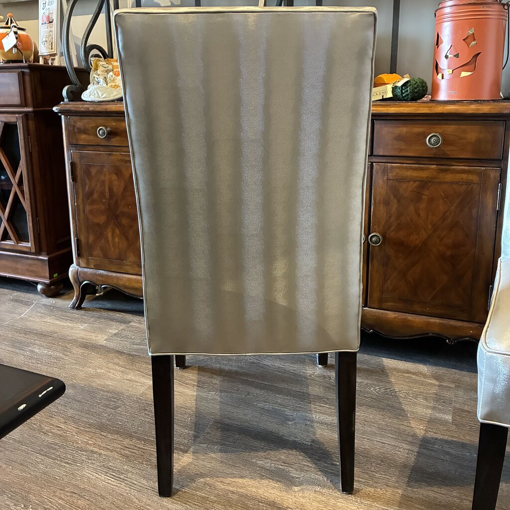 Metallic Upholstered Parsons Chair