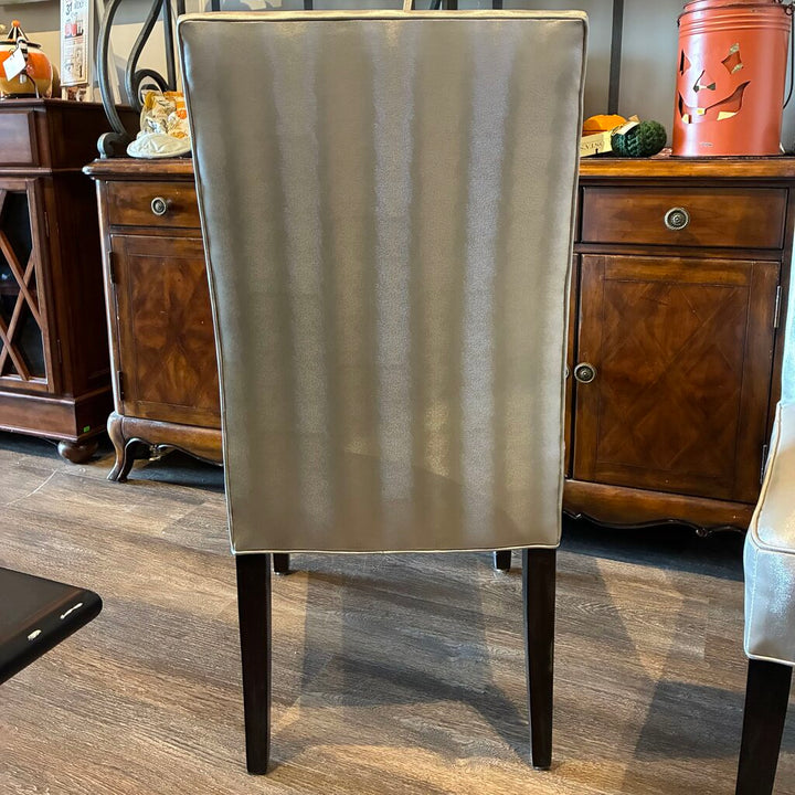 Metallic Upholstered Parsons Chair