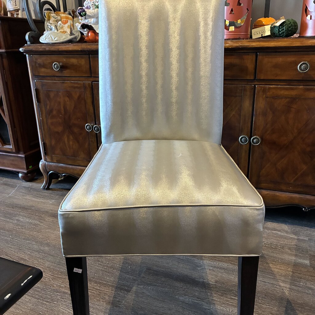 Metallic Upholstered Parsons Chair