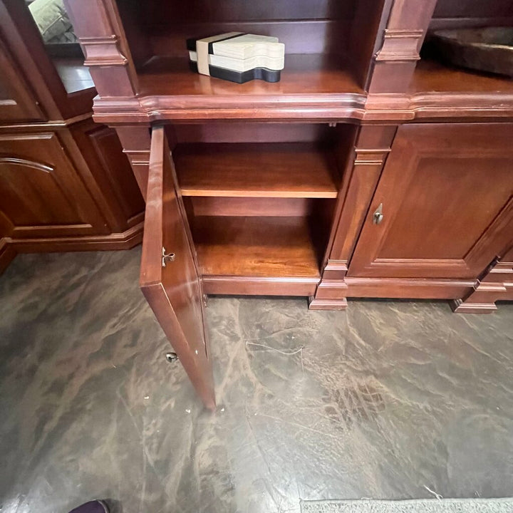 Orig. Price $2,265 - Traditional-style Solid Wood Bookcase w/ L:ight - Working Condition